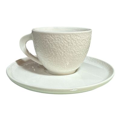 Set 12 tazze caffe con piattino - FUSION BIANCO Galbiati 