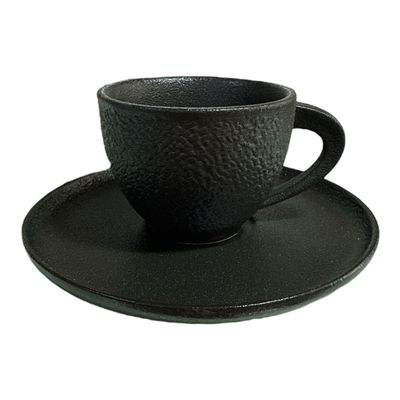 Set 12 tazze caffe con piattino - FUSION NERO Galbiati 