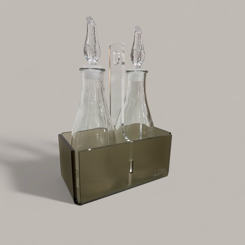 Porta olio/aceto - Mediterranea Fumé marrone satinato 