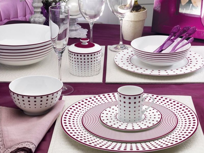 Servizio tavola 39 pezzi + caffè 12 pezzi - Cheers purple Mikasa