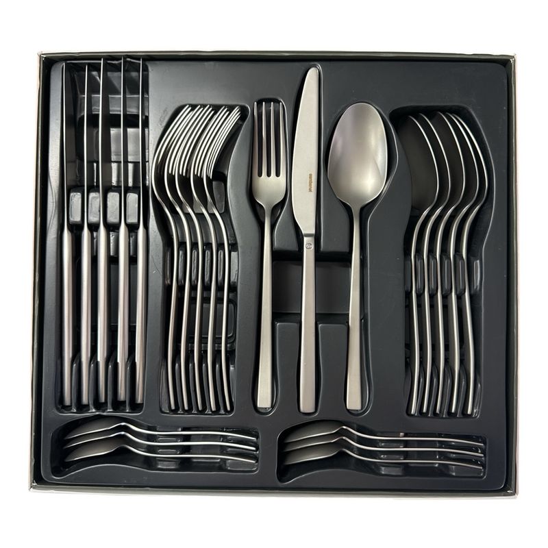 Set 24 pezzi Rock antique inox satinato - Sambonet 