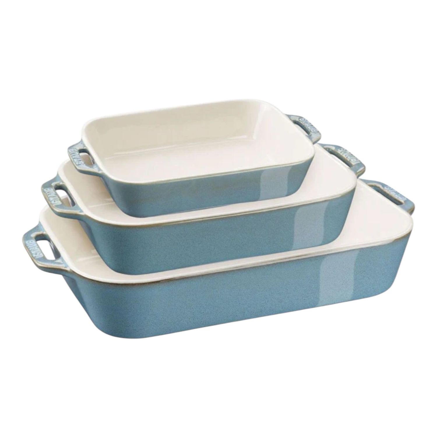 Set 3 pirofile turchese antico - STAUB CERAMIQUE 