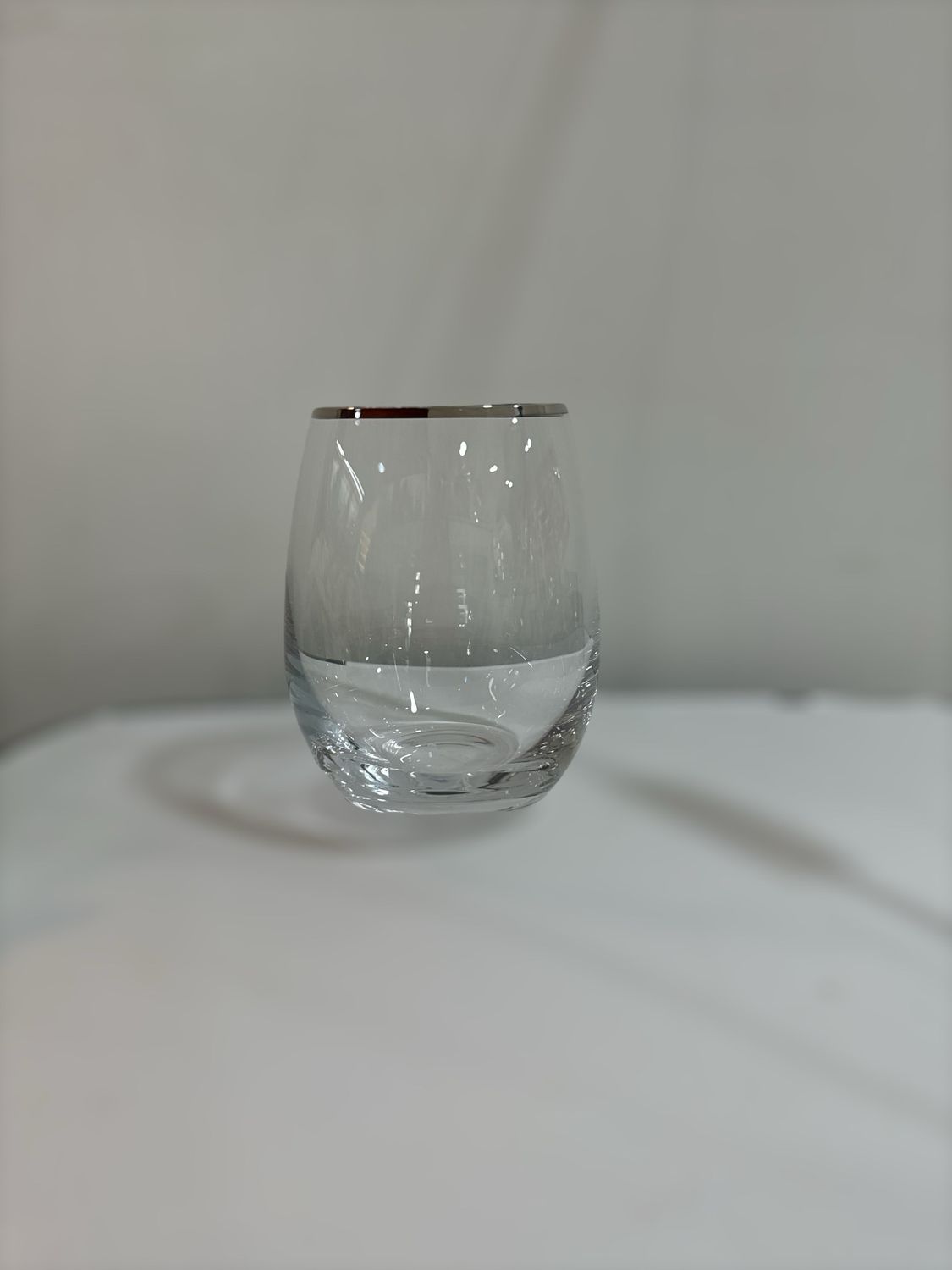 Set 12 bicchieri filo platino - Entree platino 