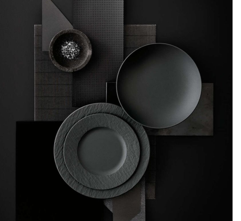 Manufacture rock black - set 36 pezzi ciotola 