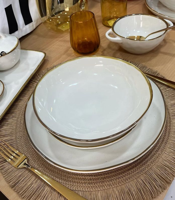 Servizio 12 pezzi - Concerto avorio Rose &amp; Tulipani