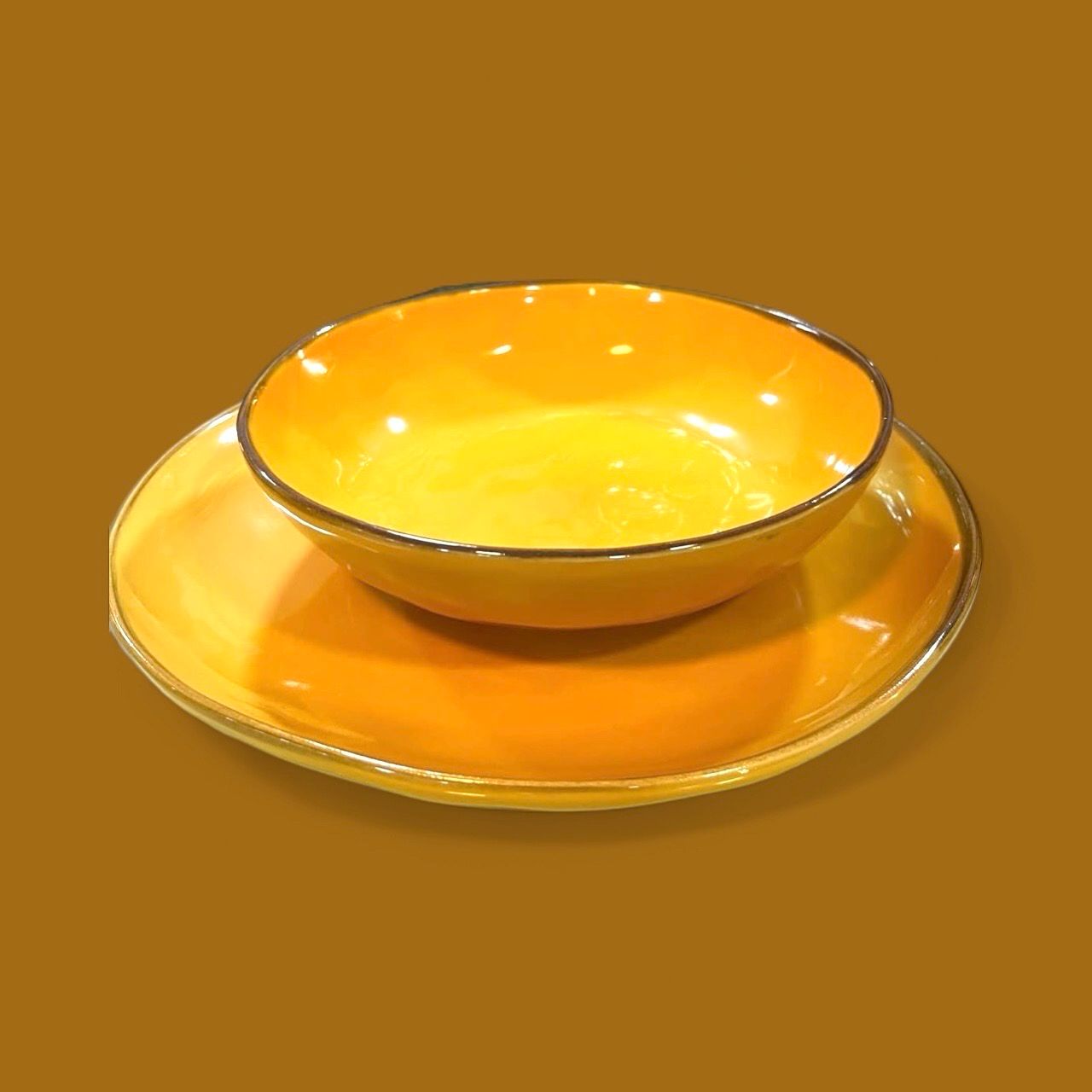 Set 12 pezzi - Concerto Ocra Rose &amp; Tulipani