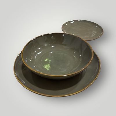 Servizio 12 pezzi - Concerto Tortora Rose &amp; Tulipani