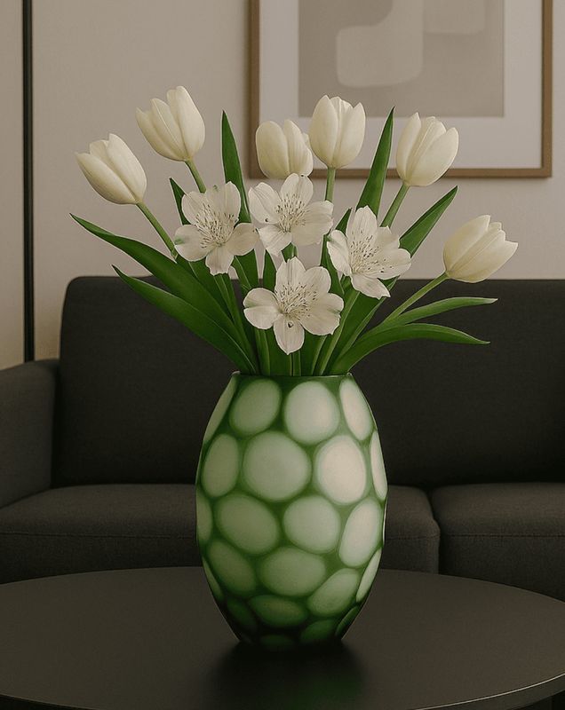 Geode - Vaso ovale cm.31 verde Onlylux 