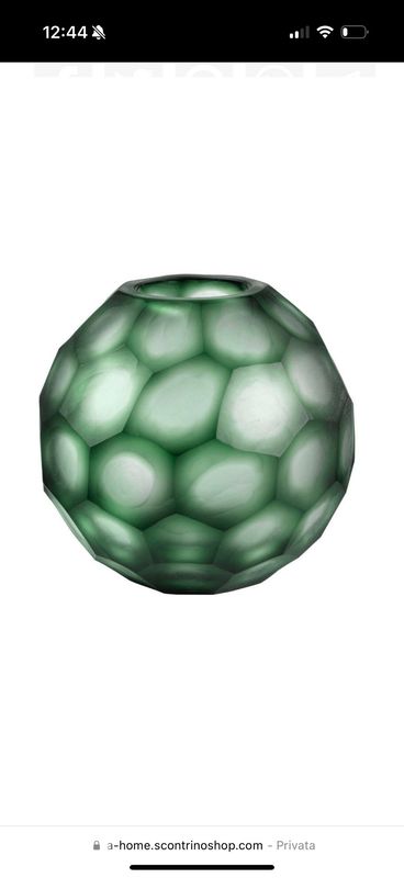 Geode - Vaso tondo h 27,5 cm verde Onlylux 