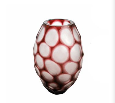 Geode - vaso ovale cm.31 rosso Onlylux 