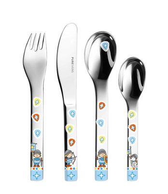 Set 4 posate per bambini acciaio - Miko Mepra