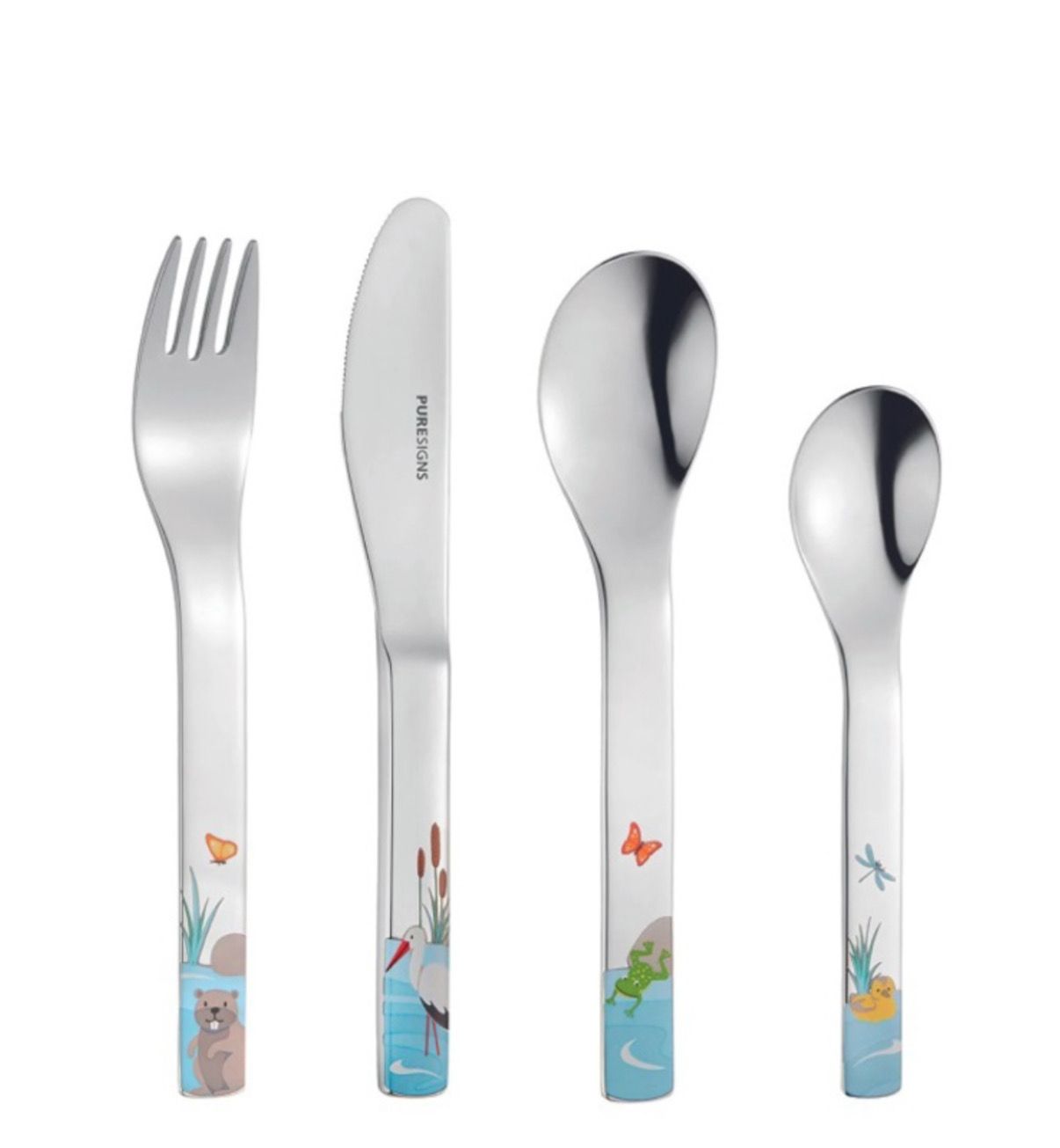 Set 4 posate per bambini acciaio - Manao Mepra 
