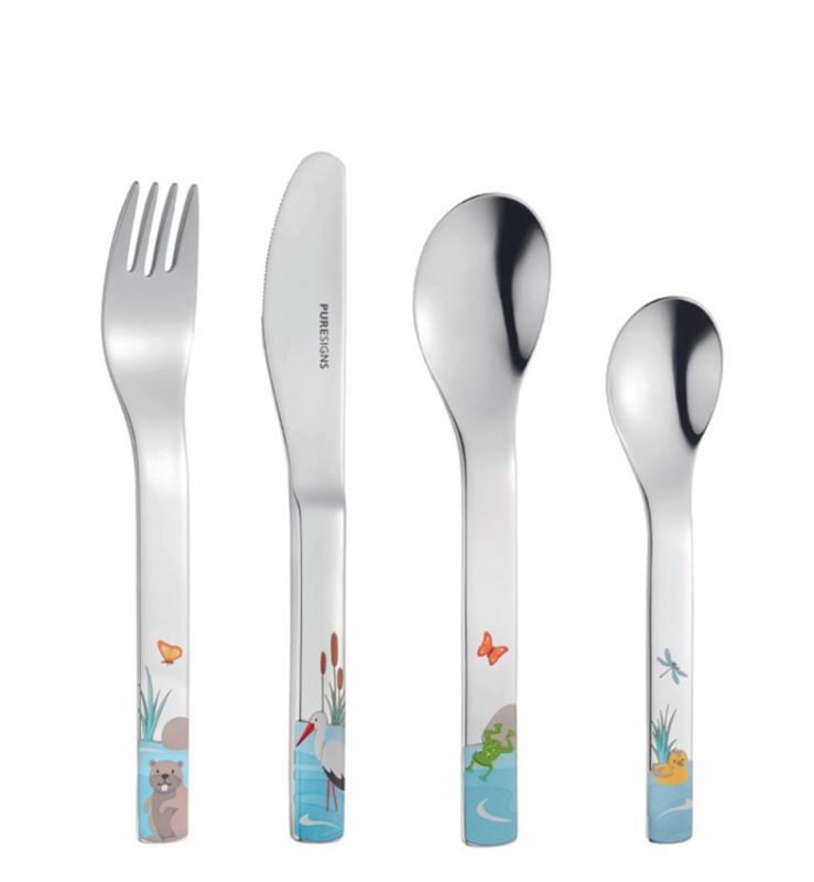 Set 4 posate per bambini acciaio - Manao Mepra 