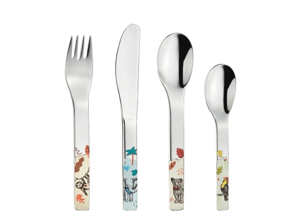 Set 4 posate per bambini acciaio - Natura Mepra 