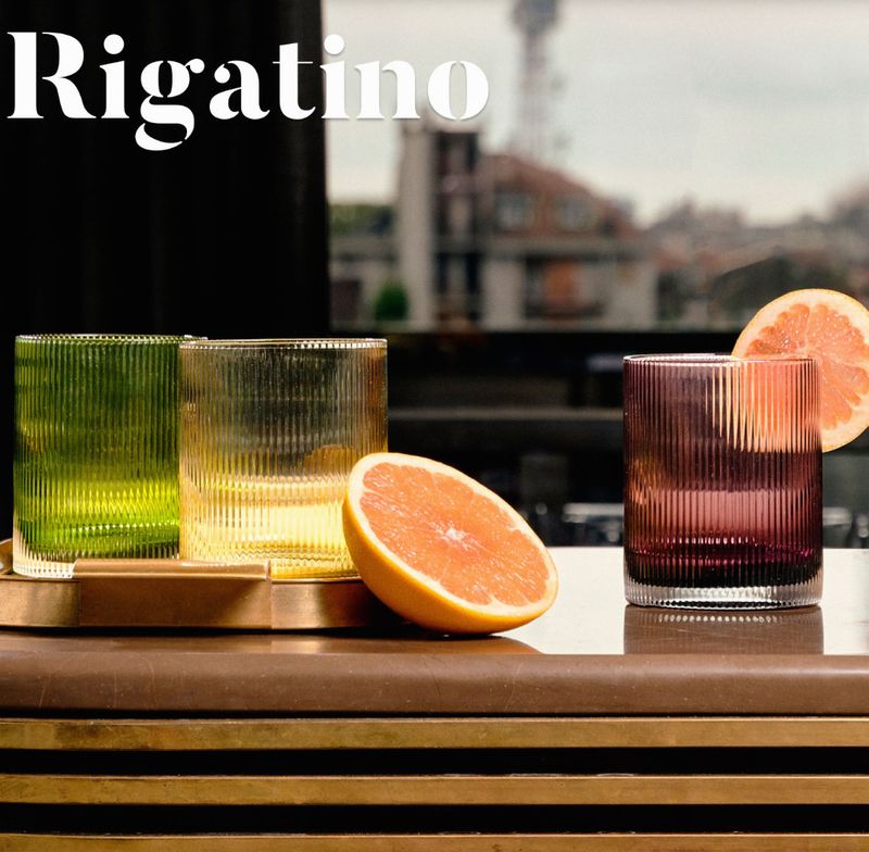 Rigatino tumbler - Ambra set 6 