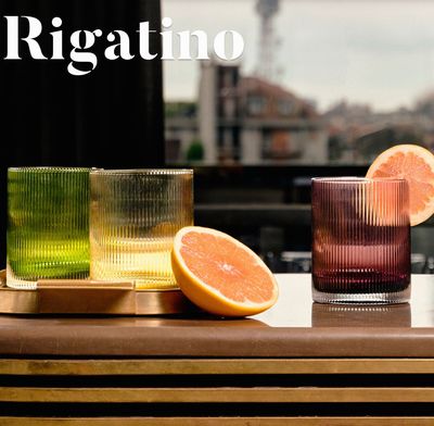 Rigatino tumbler - Ambra set 6 