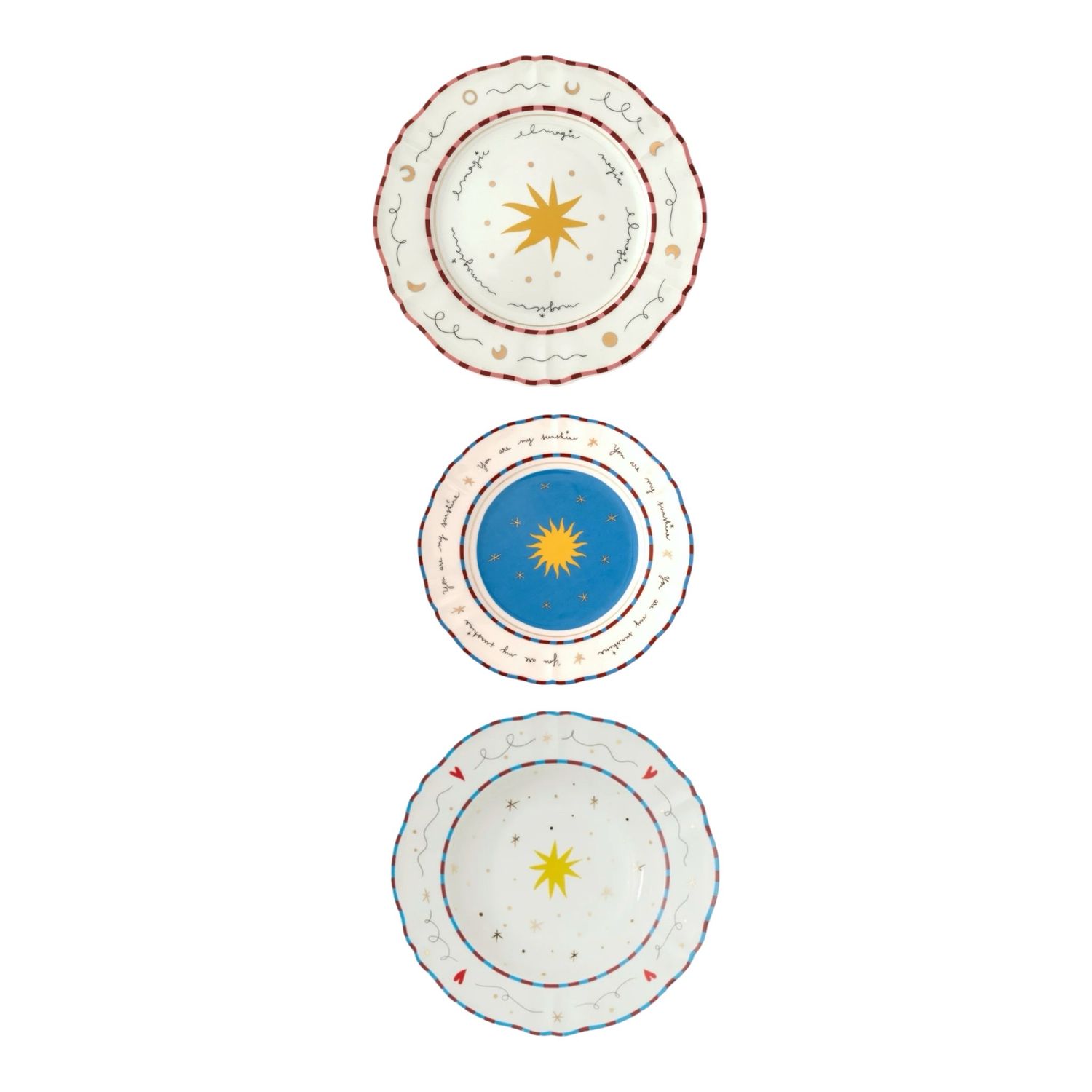 Set 3 piatti posto tavola - Il Frutto Della Passione La Tavola Scomposta Bitossi