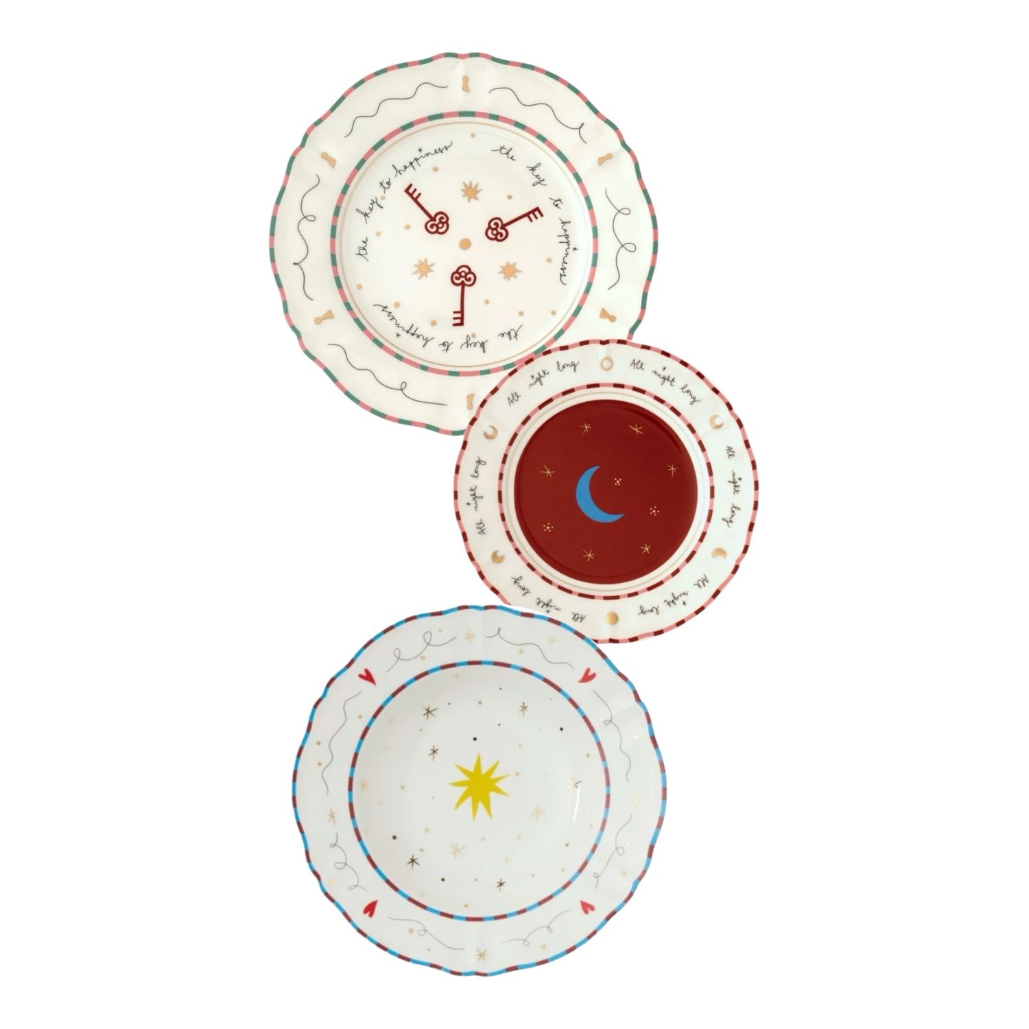 Set 3 piatti posto tavola - Il Frutto Della Passione La Tavola Scomposta Bitossi
