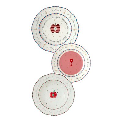 Set 3 piatti Posto Tavola - Il Frutto Della Passione La Tavola Scomposta Bitossi