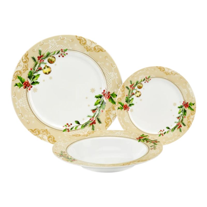 Agrifoglio - Servizio piatti natalizio Fade Agrifoglio - Servizio piatti natalizio Fade