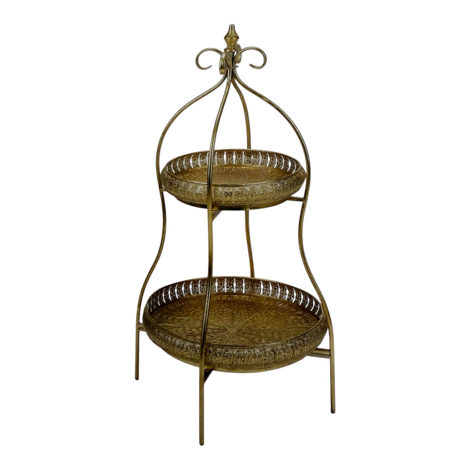 Raissa - alzata 2 piani oro chiaro cm.82