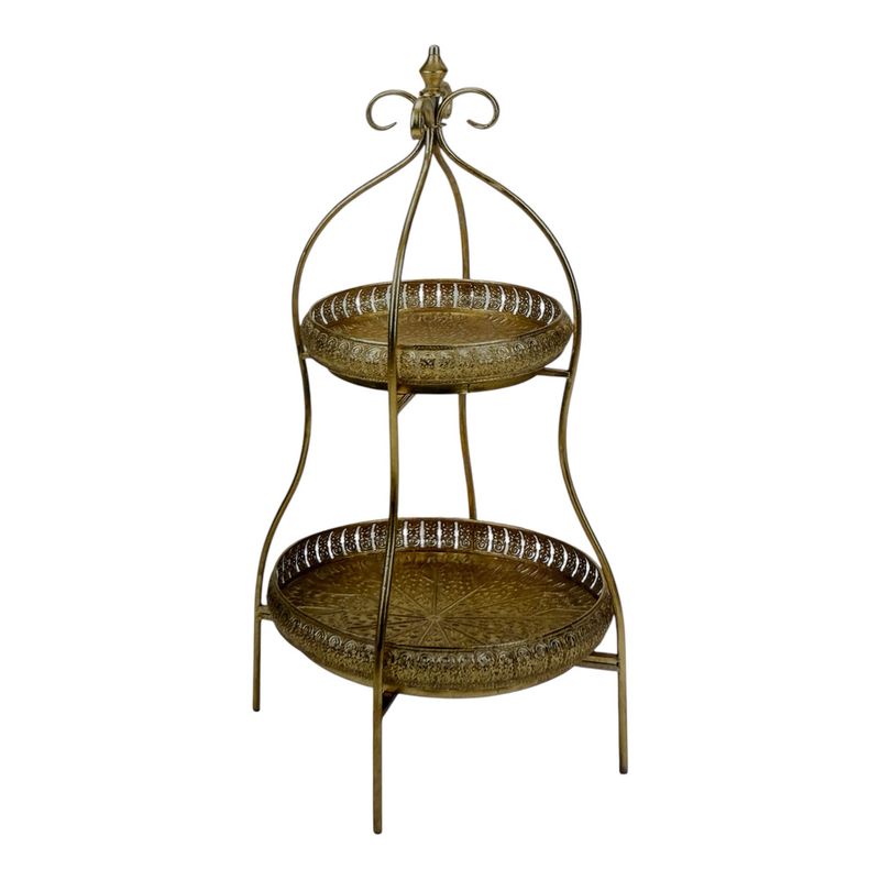 Raissa - alzata 2 piani oro chiaro cm.82