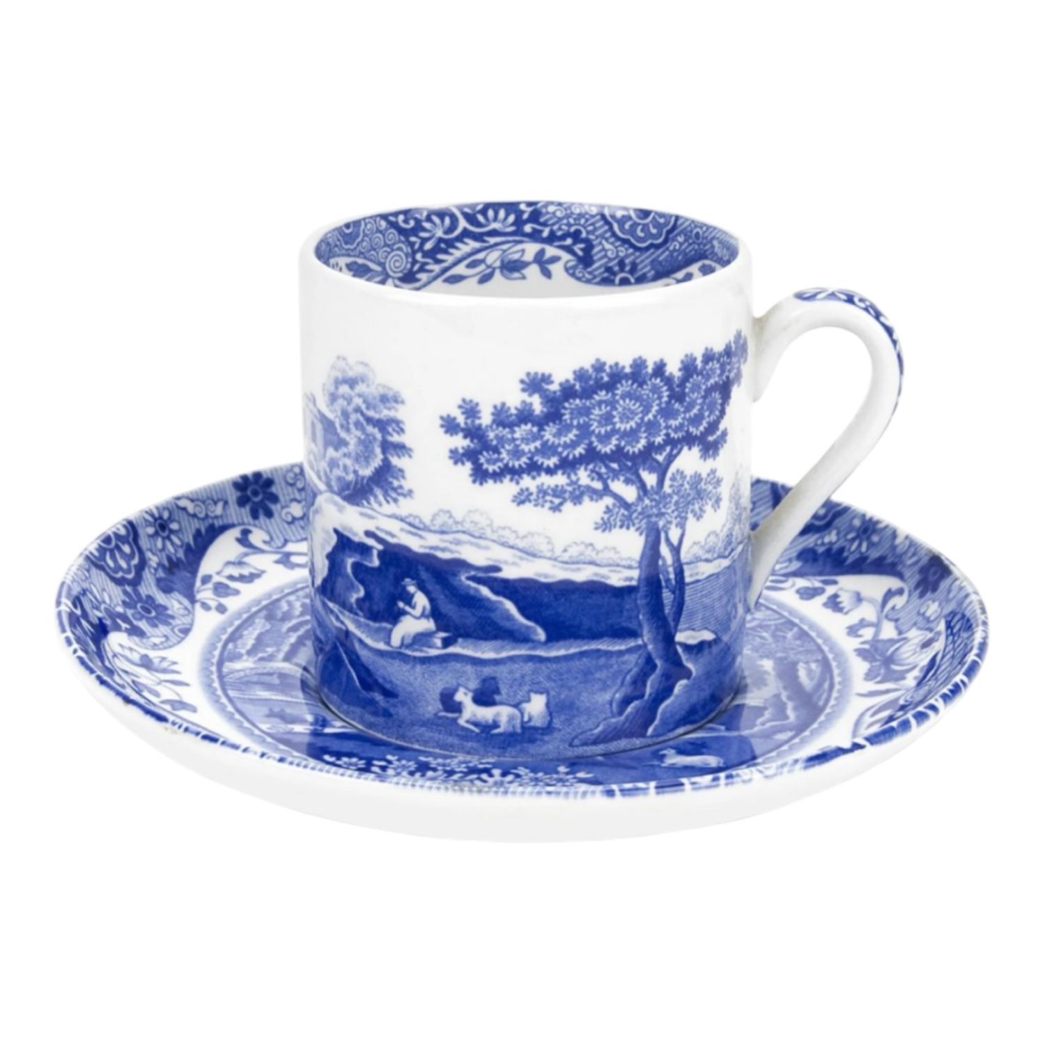 Set 12 tazze caffe con piattino - Blue Italian Spode