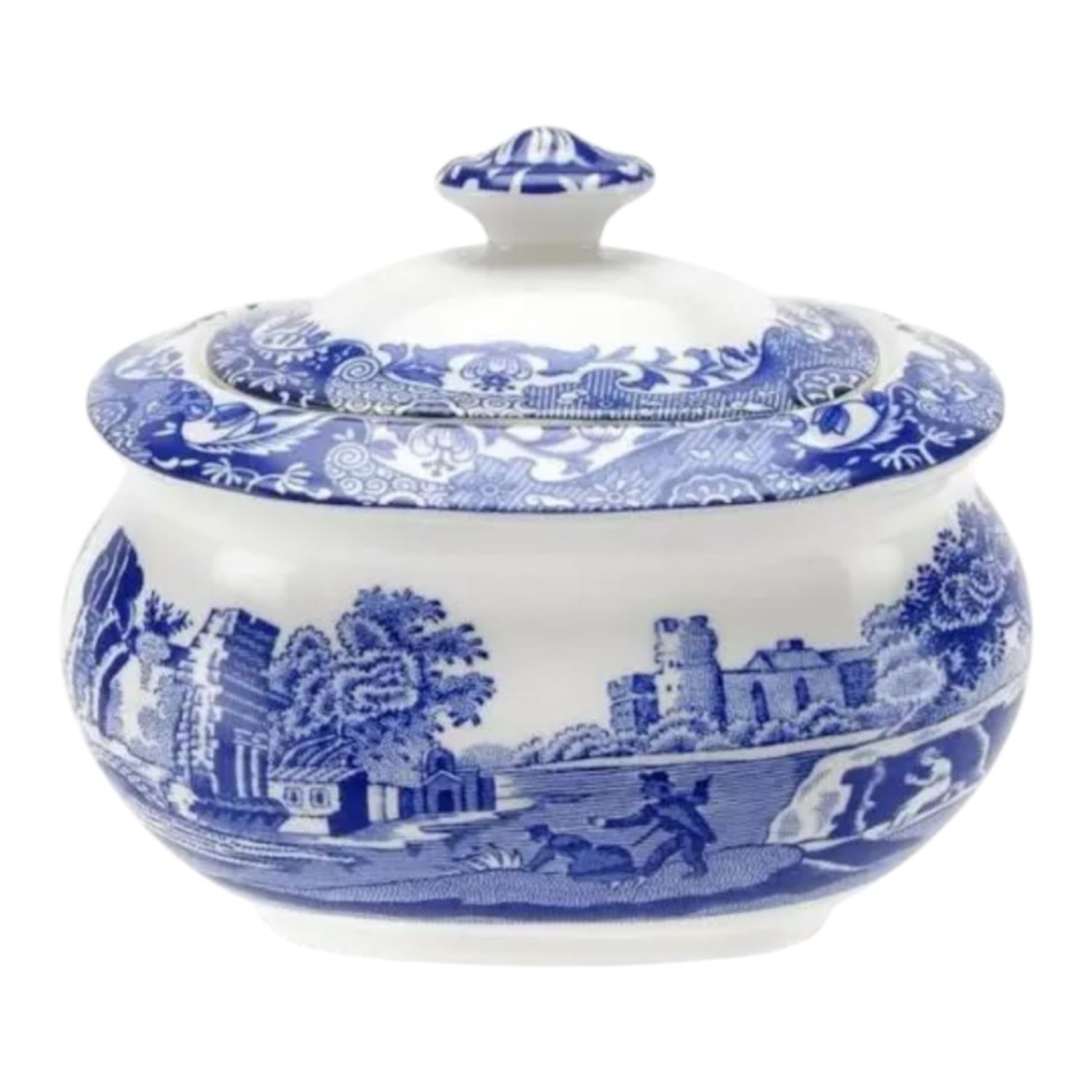 Zuccheriera con coperchio - Blue Italian Spode