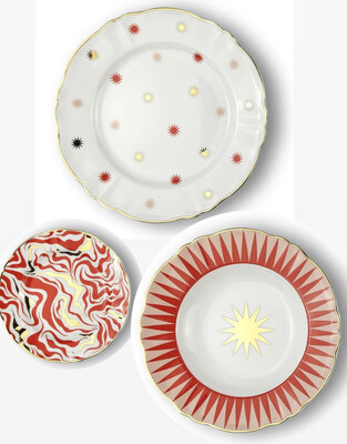 Set 3 piatti posto tavola - La Tavola Scomposta Abracadabra Bitossi