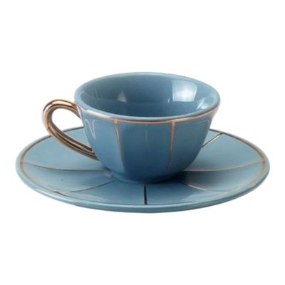 Tazza caffè con piattino - Vintage carta zucchero - Bitossi