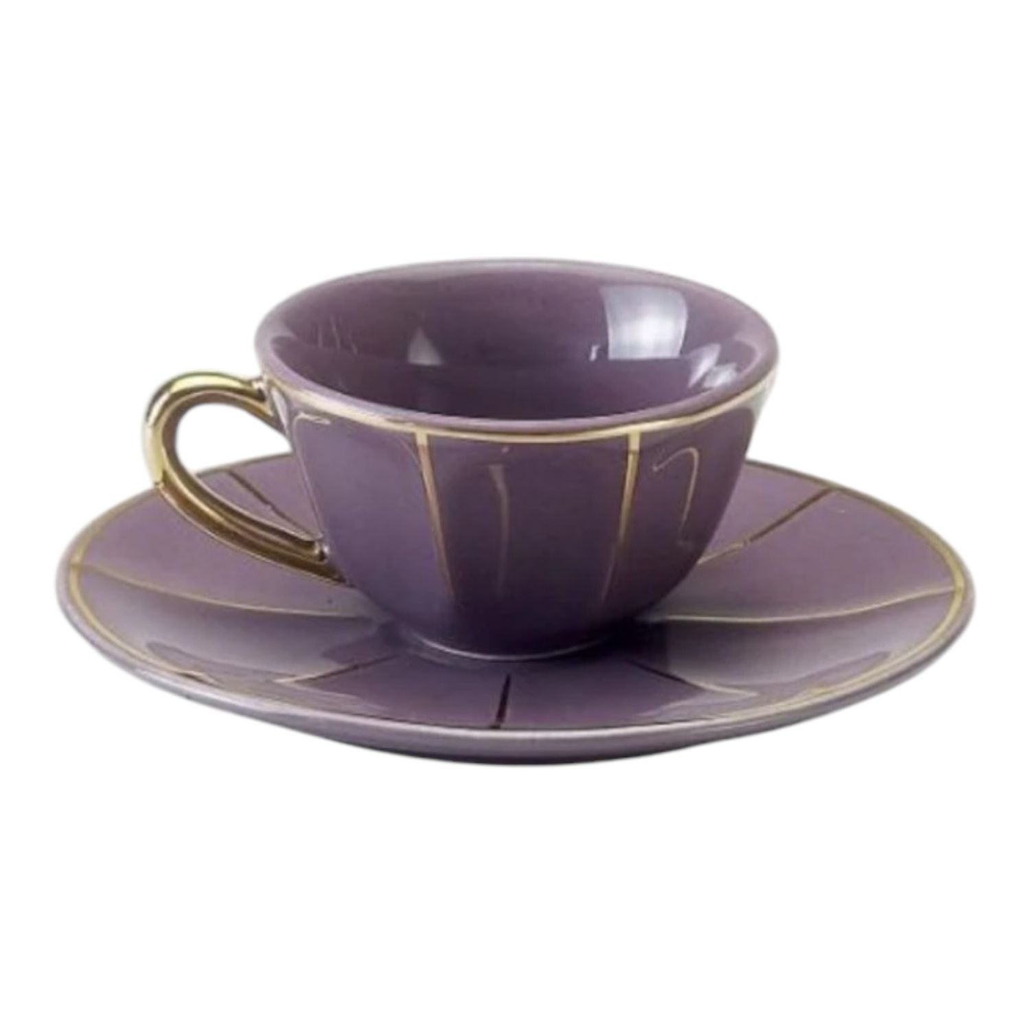 Tazza con piattino - Vintage porpora - Bitossi