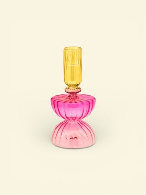 Porta candela - Colorglass Fade rosa/giallo