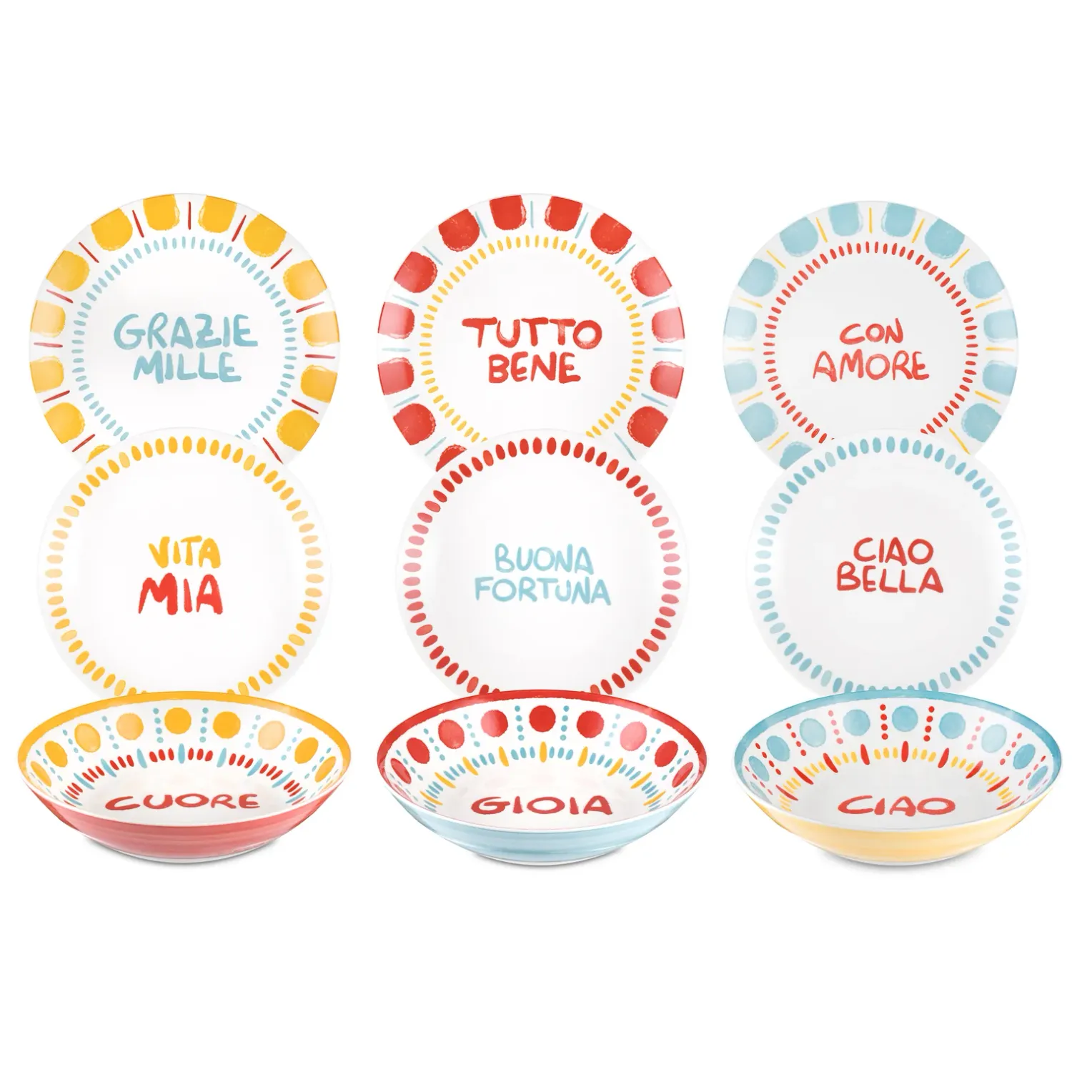 Allegoria - Set piatti 18 pezzi - Domino Italian Design