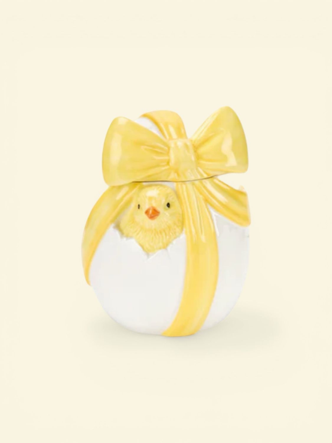 Uovo contenitore con fiocco giallo - Happy Chick