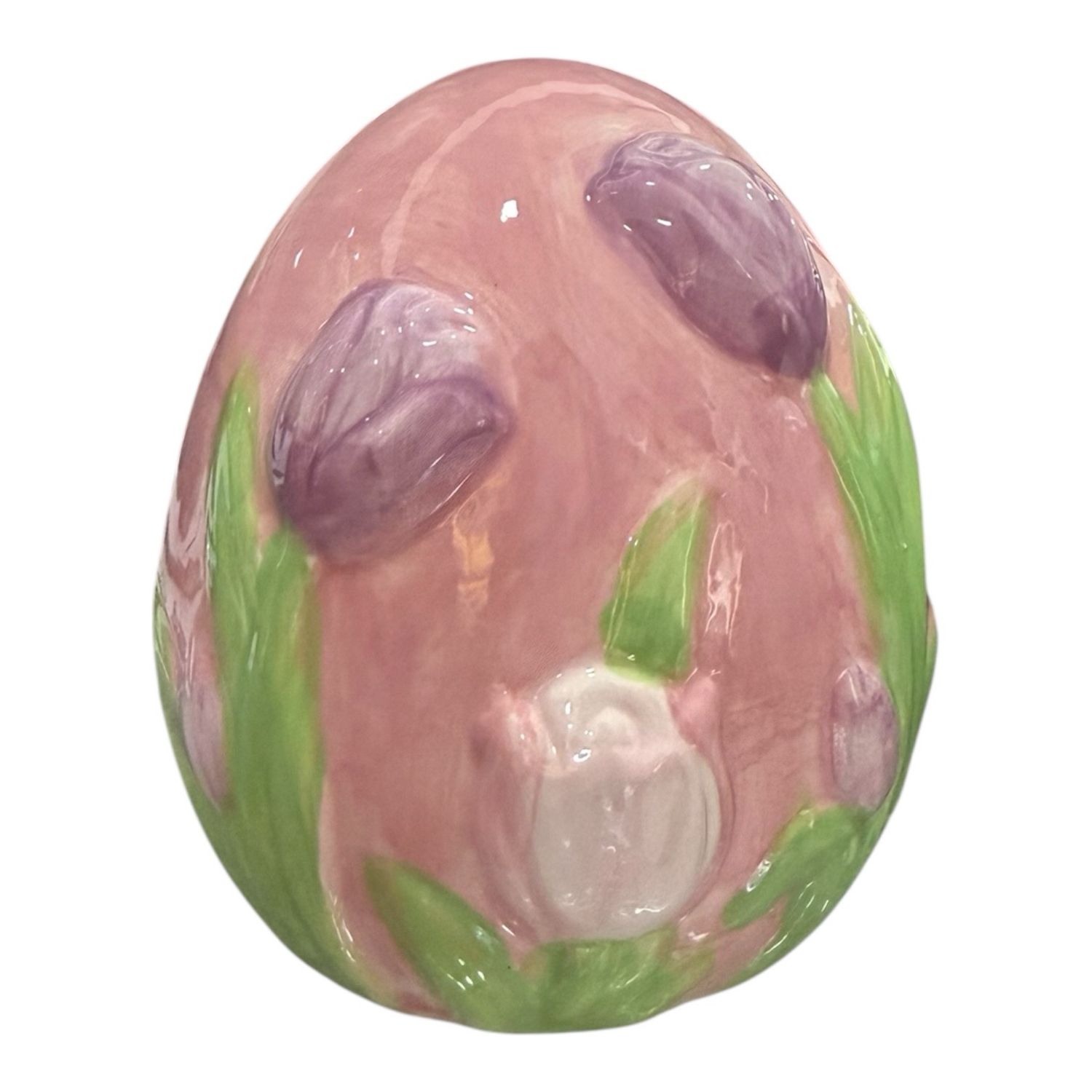 Tulipani - uovo rosa cm.10x11