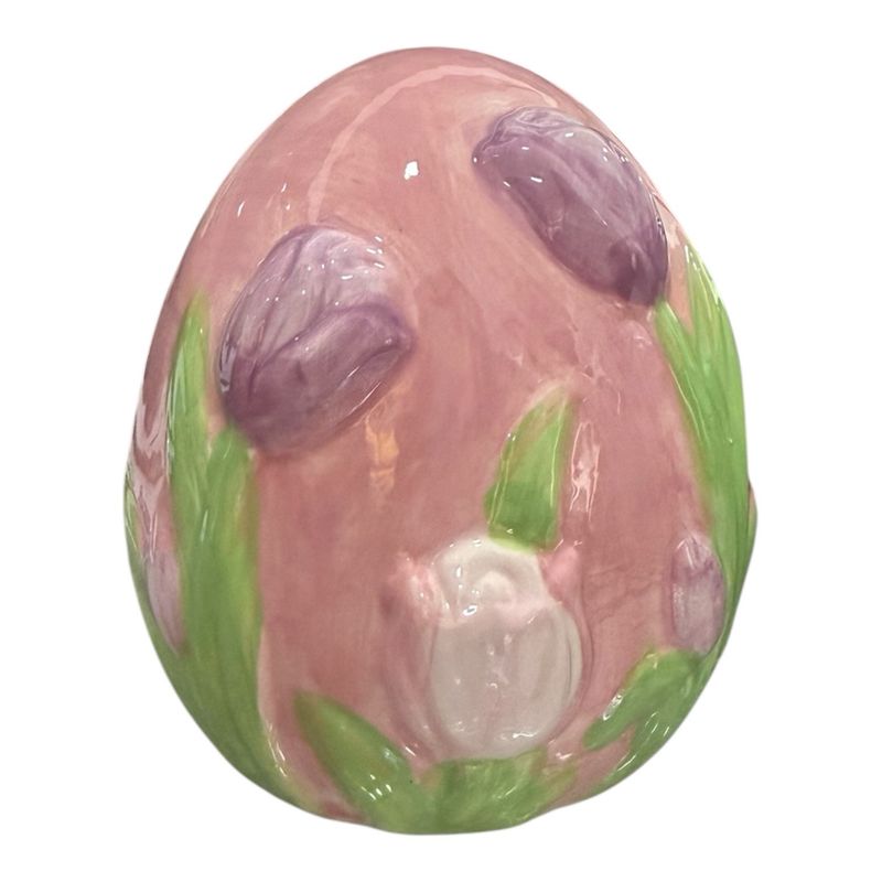 Tulipani - uovo rosa cm.10x11