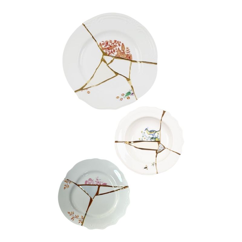 Kintsugi Seletti - Set 3 piatti Decoro 01