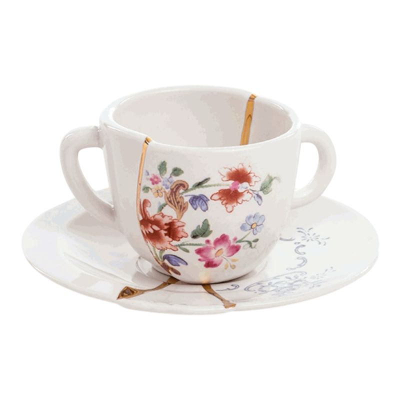 Kintsugi Seletti - tazza caffè con piattino 01