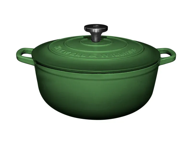 Cast Iron Casseruola rotonda verde + misure - Maxwell &amp; Williams