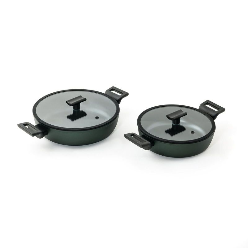 Casseruola bassa con coperchio + misure - Titan Pro Green Sambonet 