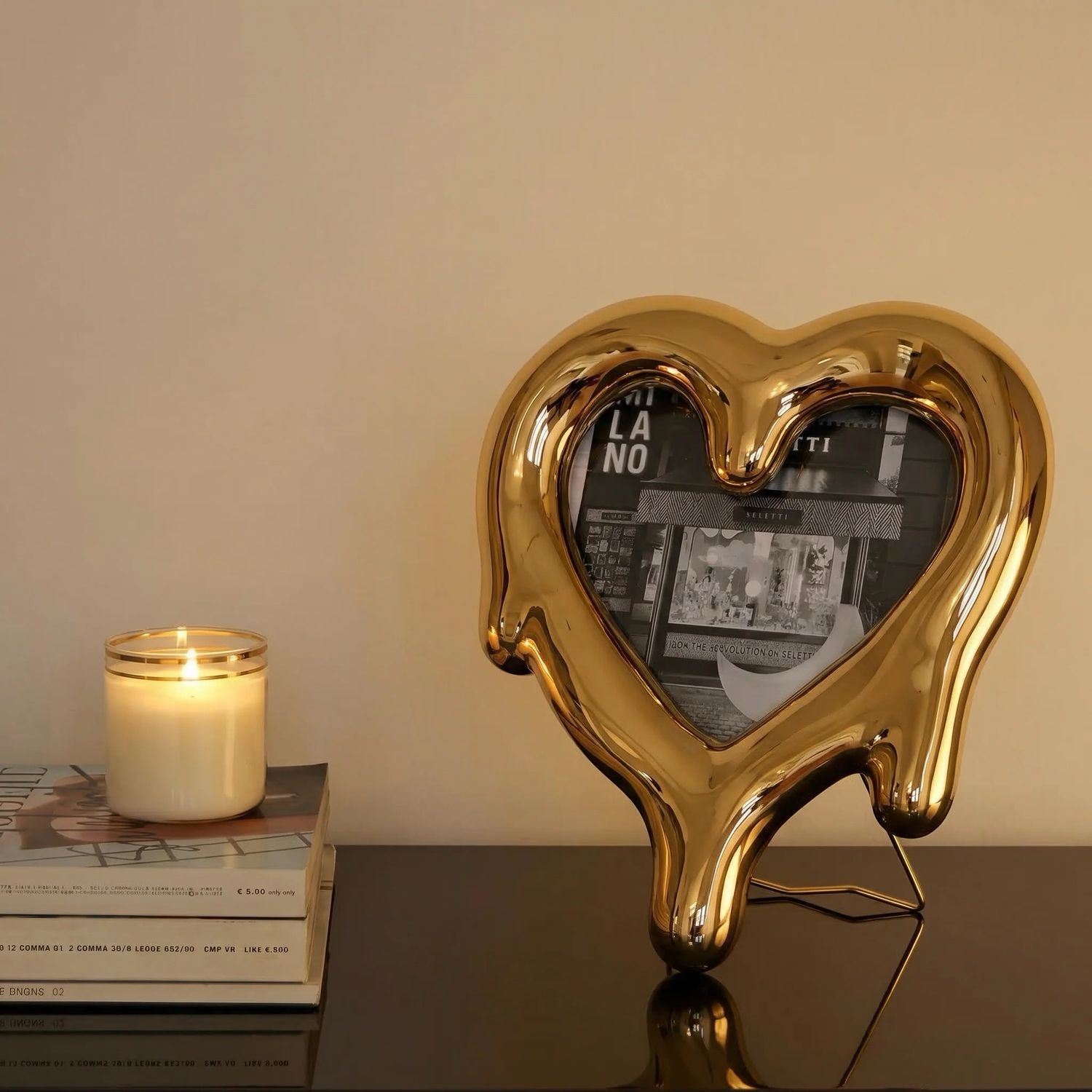 Melted Heart Gold - cornice Seletti