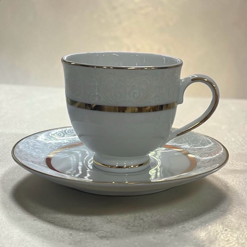 Set 12 tazze caffe con piattino e zuccheriera - Ginevra Fade