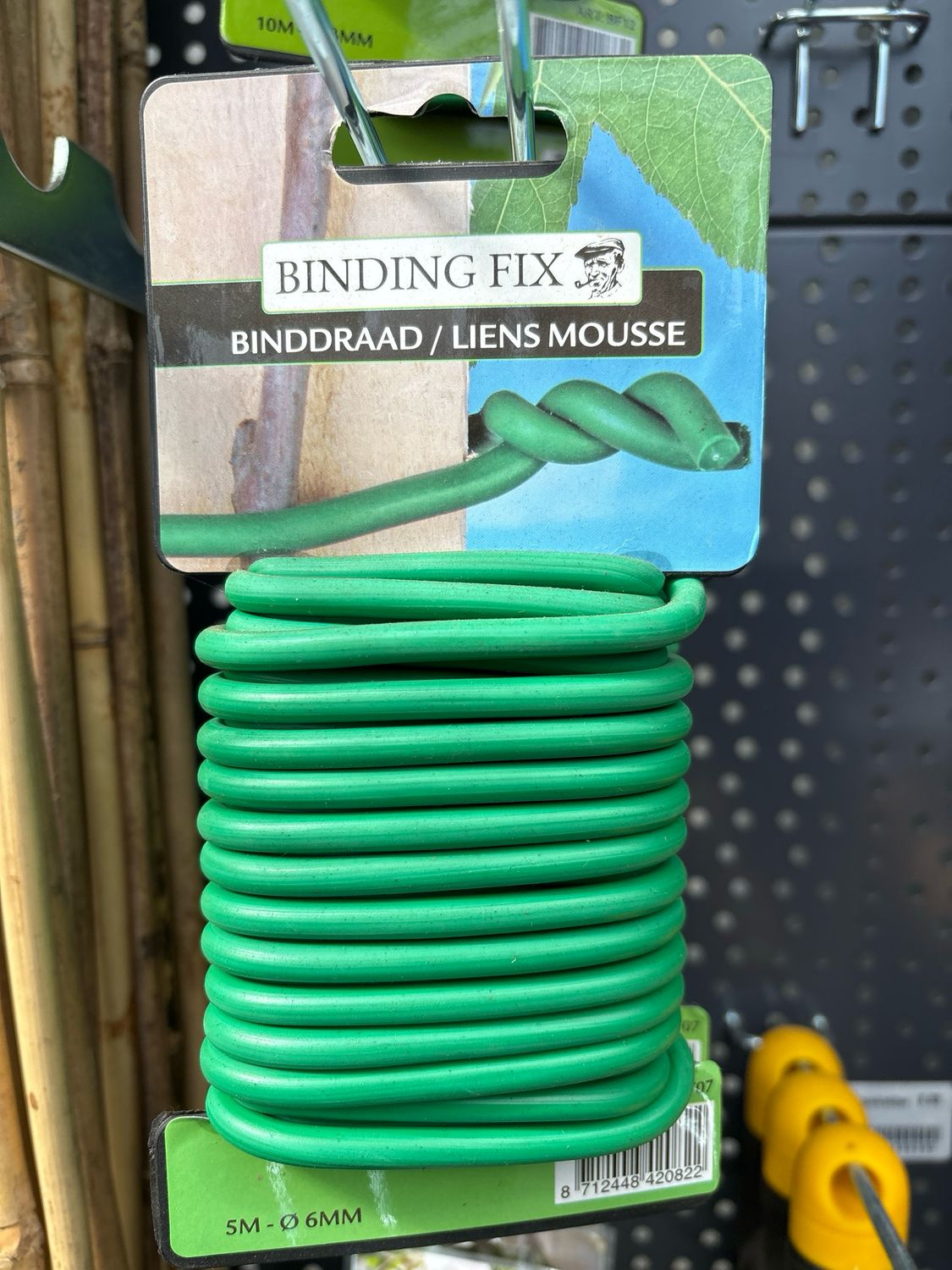 Binddraad geplast. 5m omtrek 6 mm OP=OP