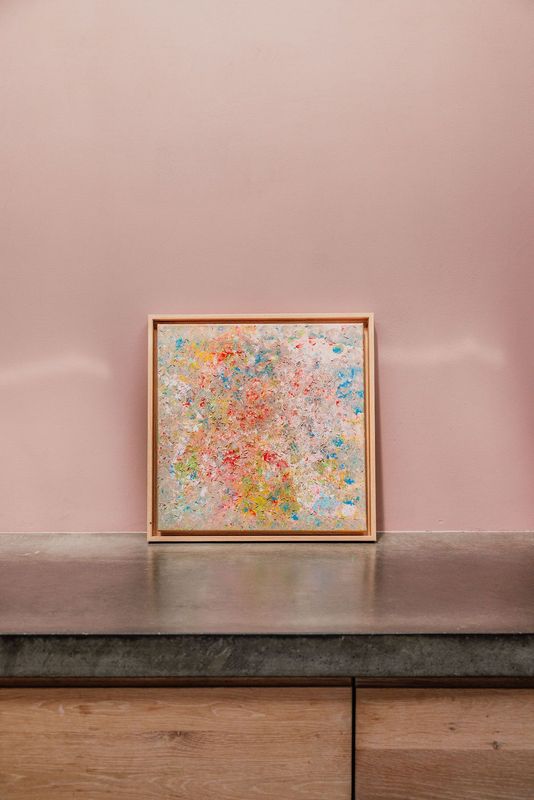 Jouw persoonlijke lichttaal boodschap en activering op canvas - 30 bij 30 cm