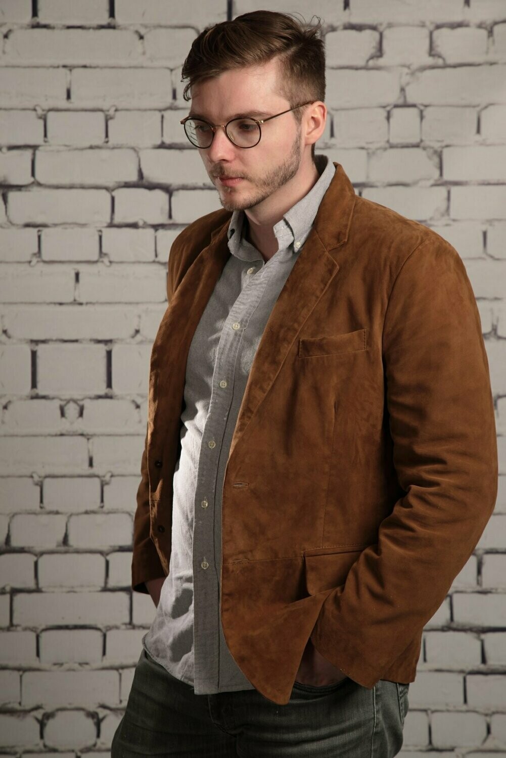 Herren - Leder - Sakko