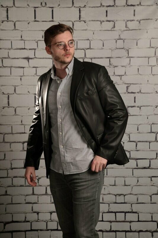 Herren - Leder - Sakko