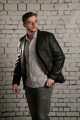 Herren - Leder - Sakko