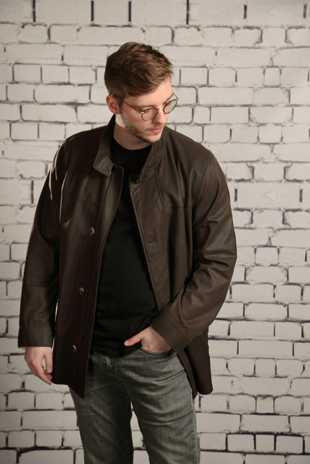 Herren - Leder -Jacke