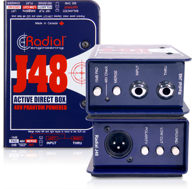 Radial J48 phantom powered active direct box