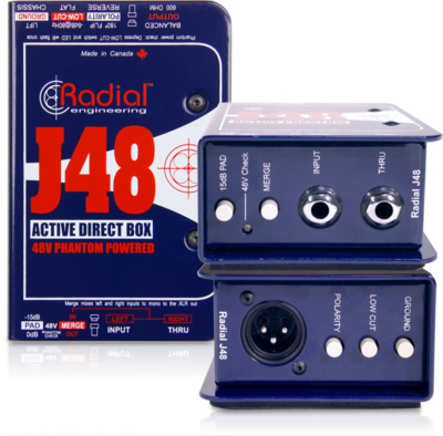 Radial J48 phantom powered active direct box
